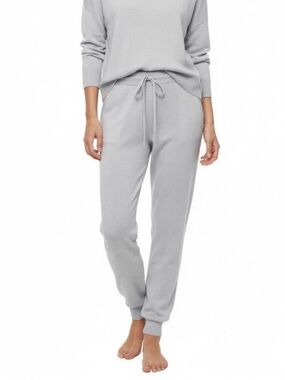 St. John Knit Metallic Silver Jogger Pants 
size S